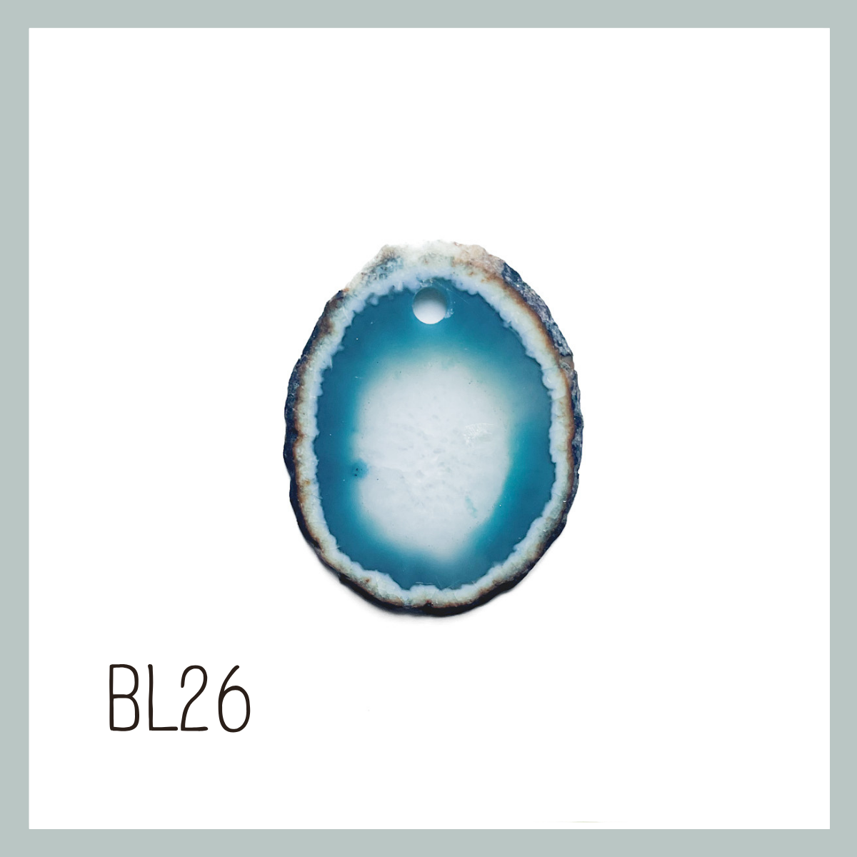 Agate Ornament - Light with Black Ink