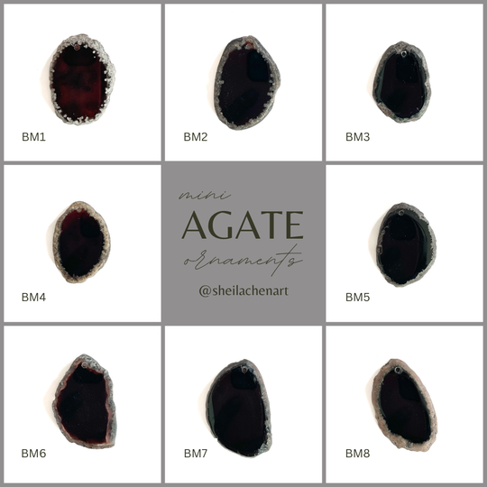 MINI Agate Ornament -Black