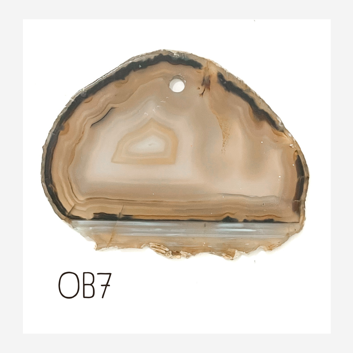 LARGE Agate Ornament - Greys