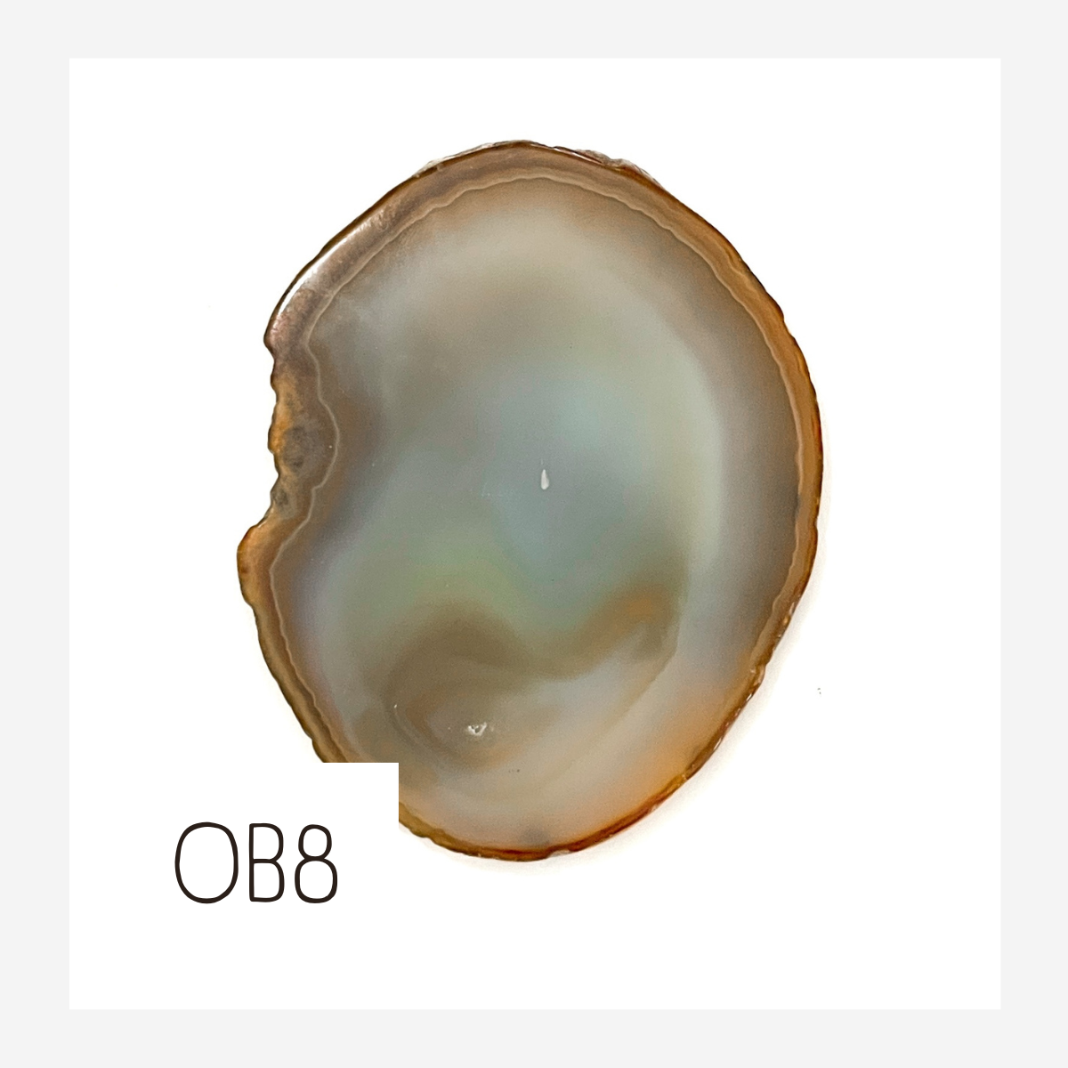 LARGE Agate Ornament - Greys