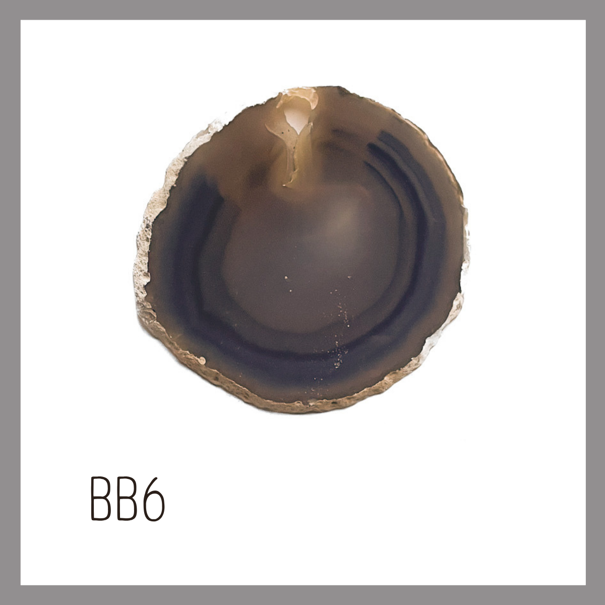 Agate Ornament - Dark with Bronze Ink