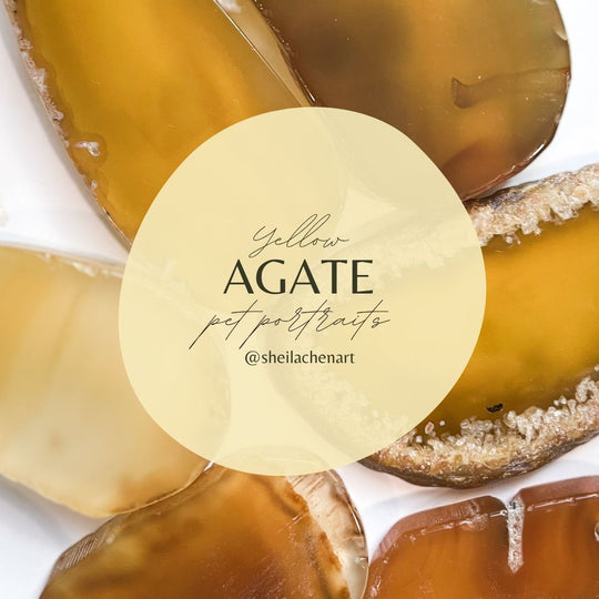 Agate Ornament - Yellow