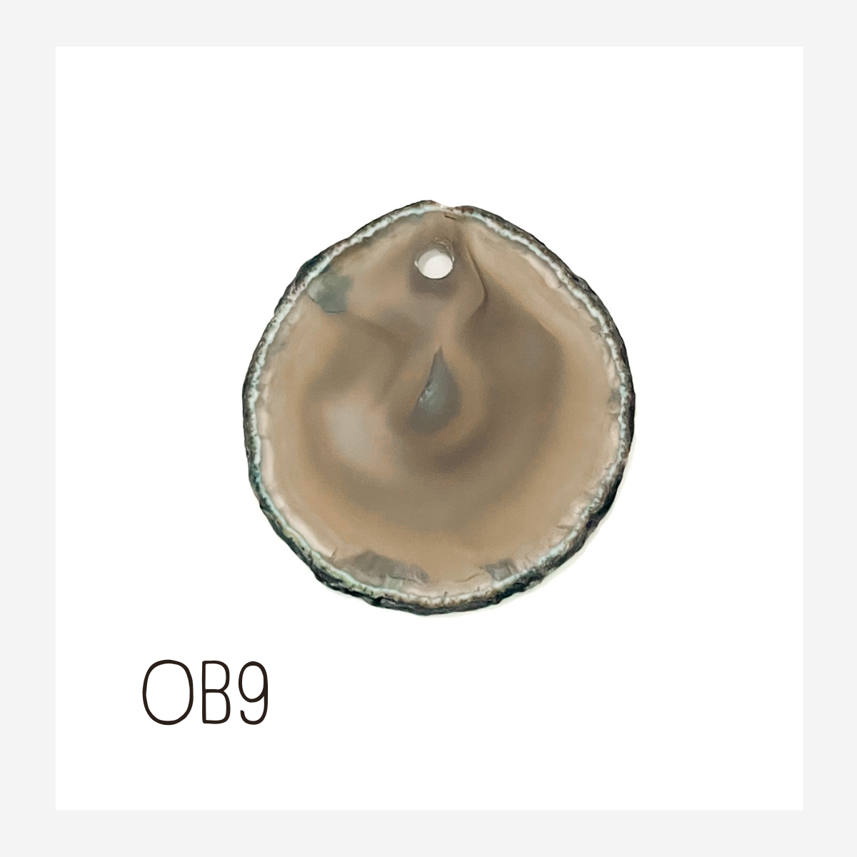 LARGE Agate Ornament - Greys