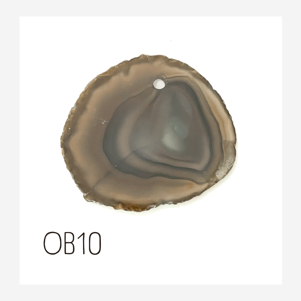 LARGE Agate Ornament - Greys