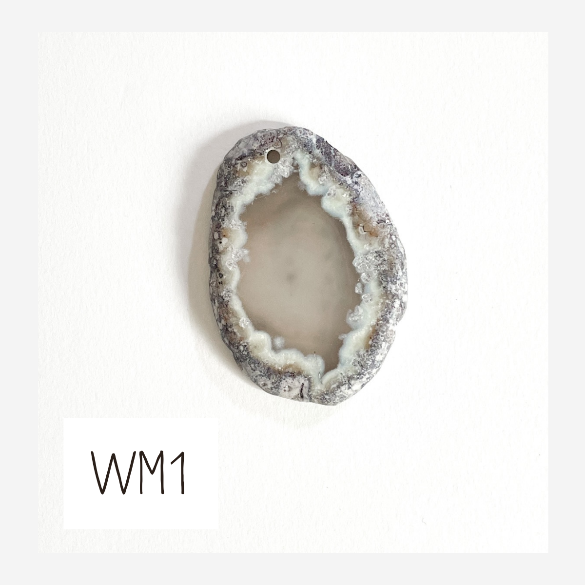 MINI Agate Ornament -White