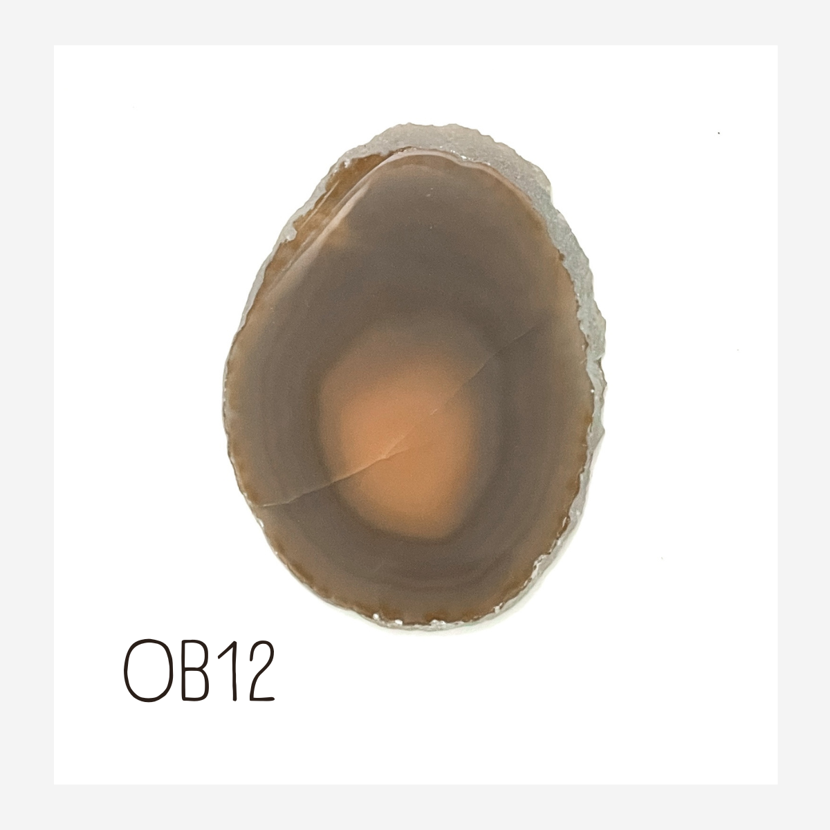 LARGE Agate Ornament - Greys