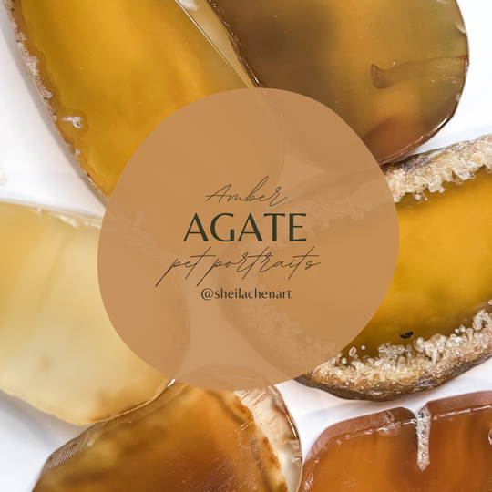 Agate Ornament - Amber