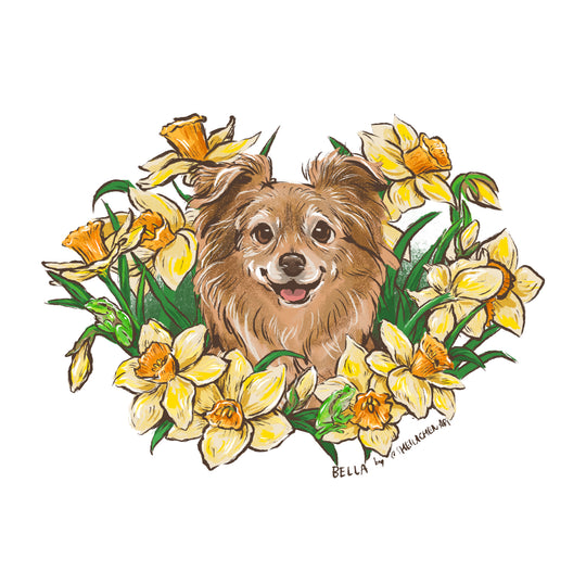 Daffodils and Frogs Stamp