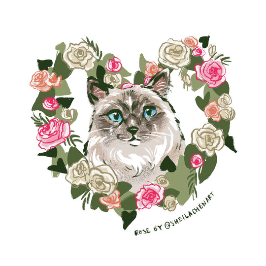 Rose Wreath Heart