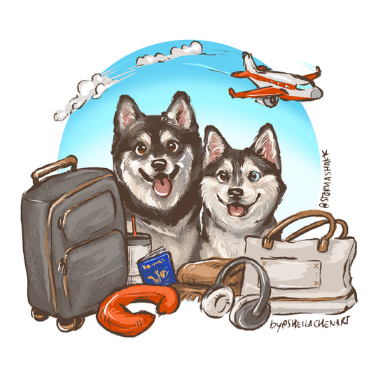 Plane Travel Stamp