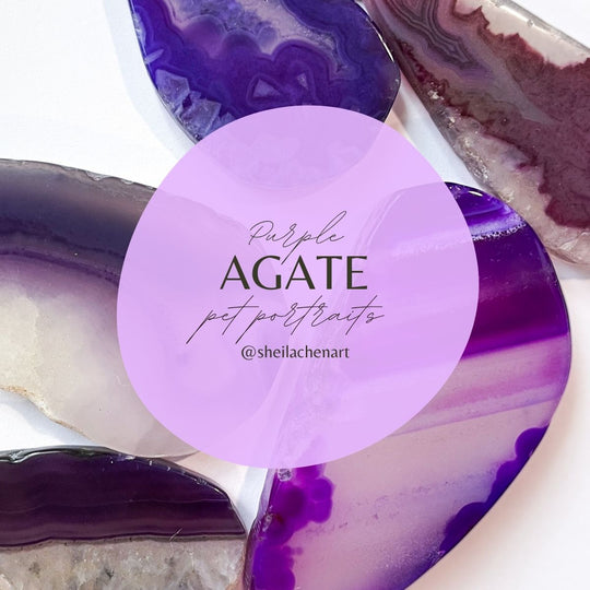 Agate Ornament - Purple