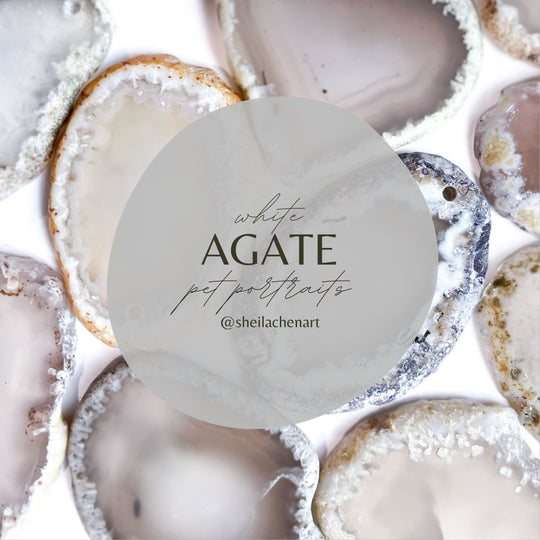 Agate Ornament - White