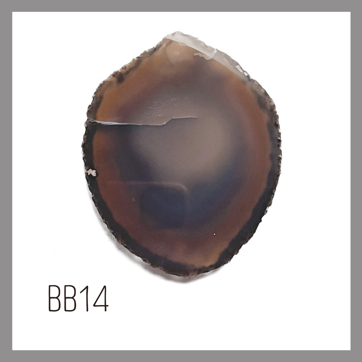 Agate Ornament - Dark with Bronze Ink