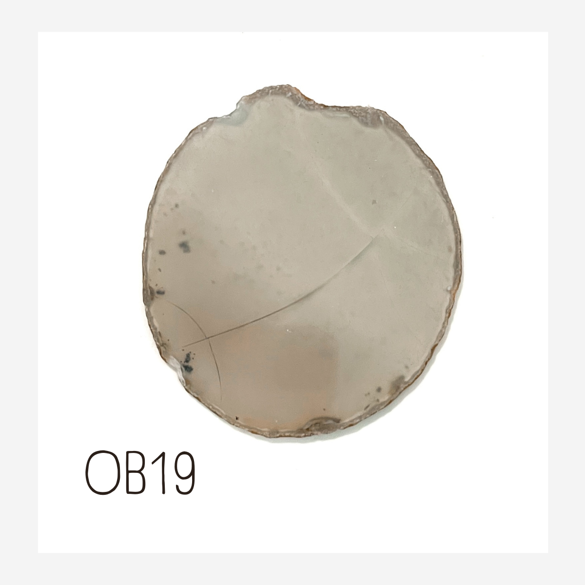 LARGE Agate Ornament - Greys