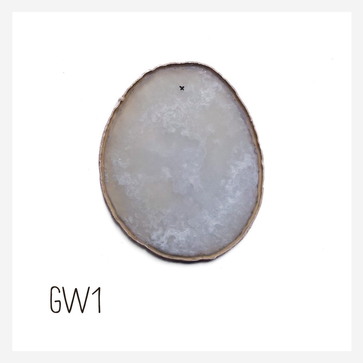 Agate Ornament - Light with Black Ink