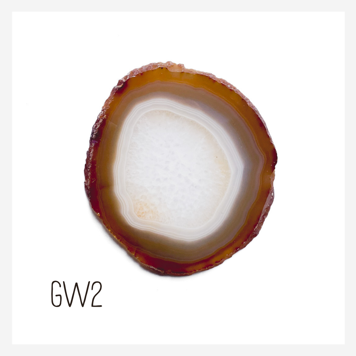 Agate Ornament - Light with Black Ink