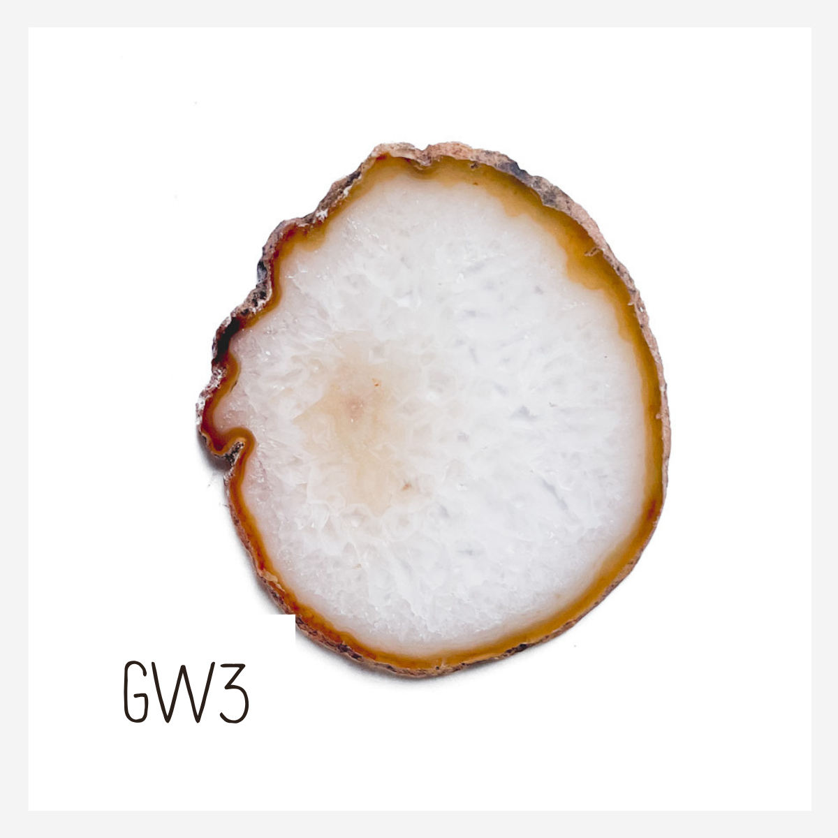 Agate Ornament - Light with Black Ink