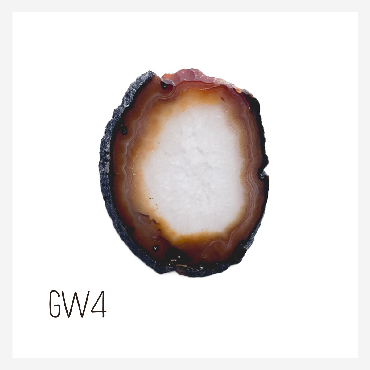 Agate Ornament - Light with Black Ink