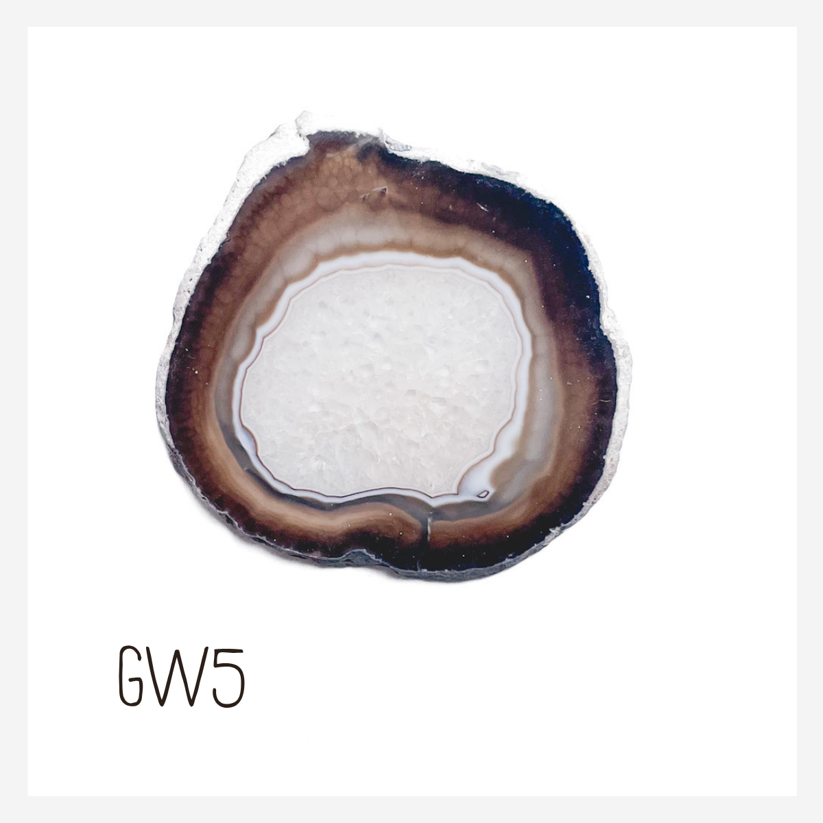 Agate Ornament - Light with Black Ink
