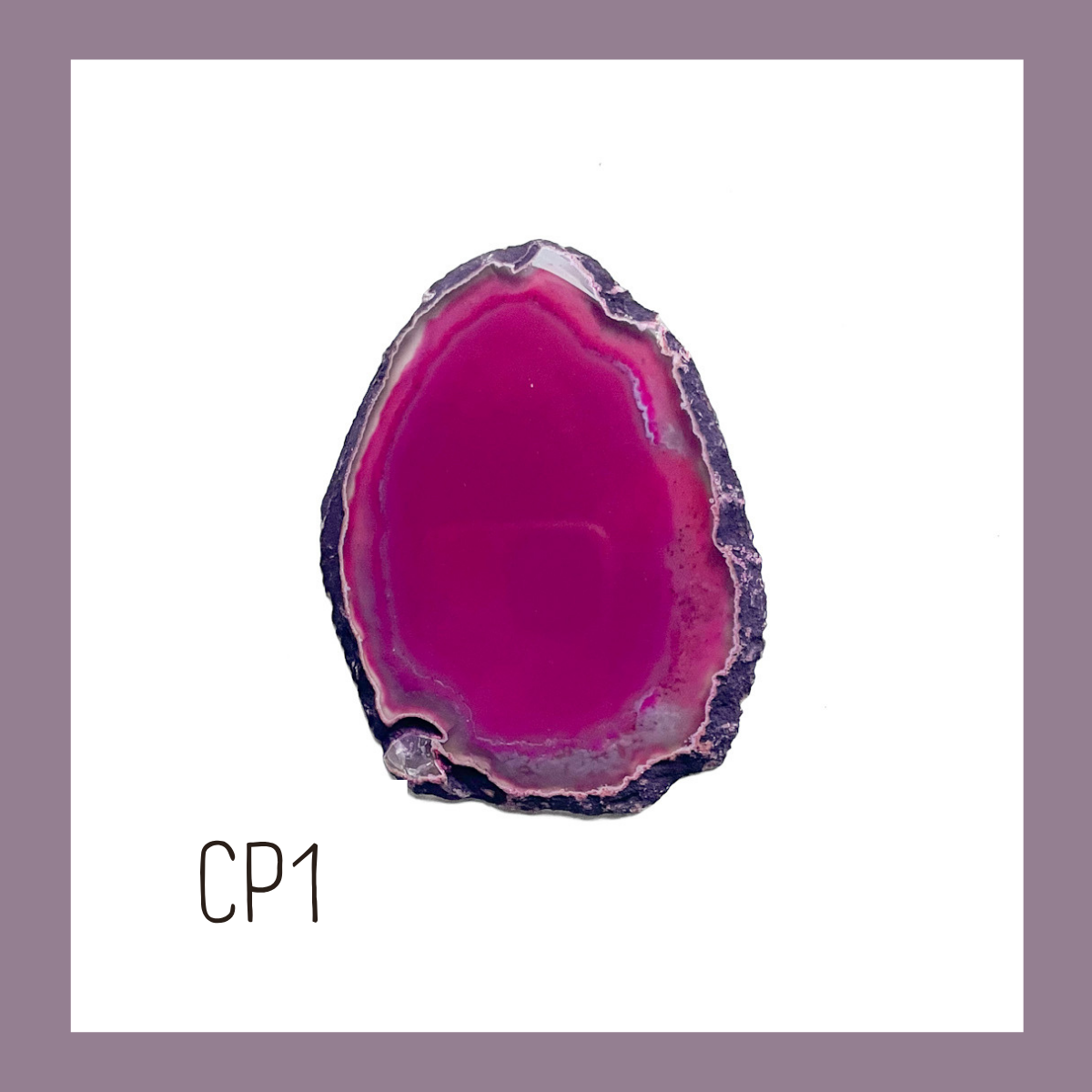 Agate Ornament - Peony with White Ink