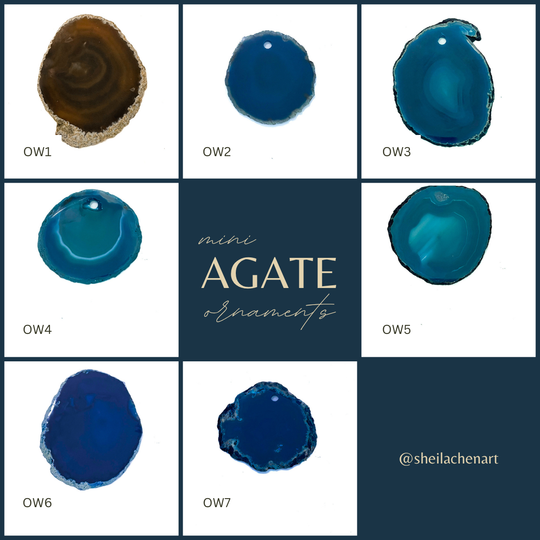 LARGE Agate Ornament - Darks