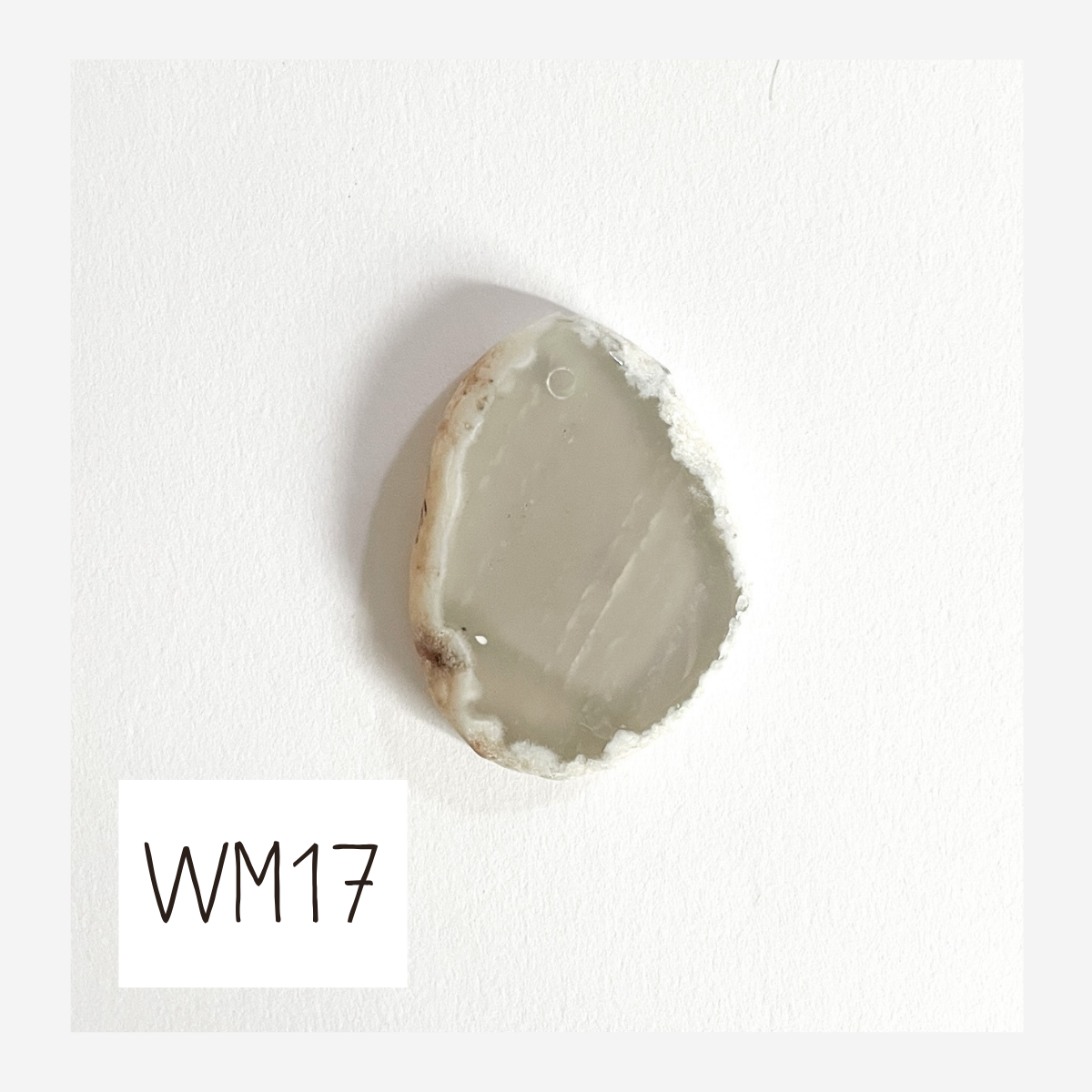 MINI Agate Ornament -White