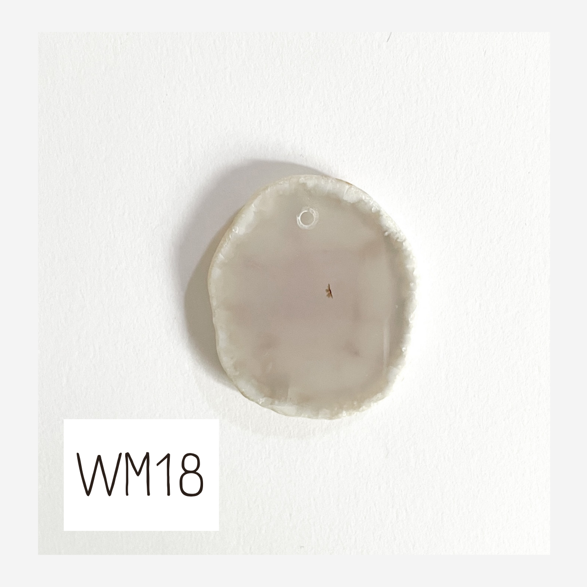 MINI Agate Ornament -White