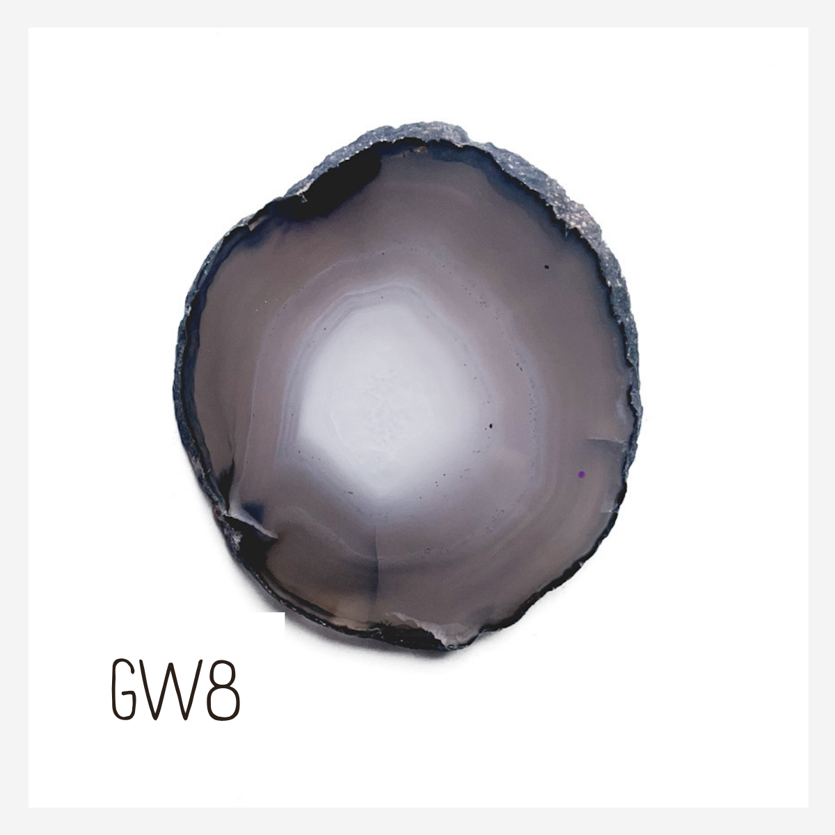 Agate Ornament - Light with Black Ink