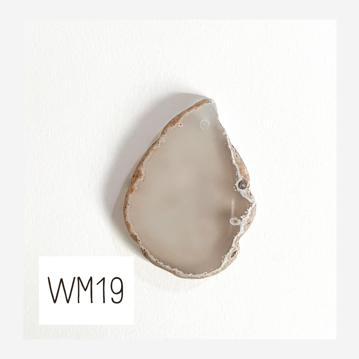 MINI Agate Ornament -White