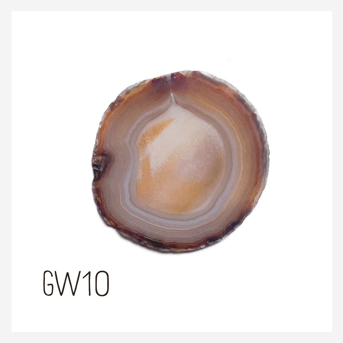 Agate Ornament - Light with Black Ink
