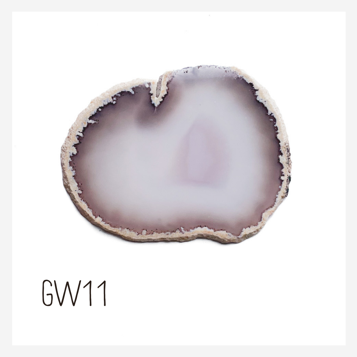 Agate Ornament - Light with Black Ink