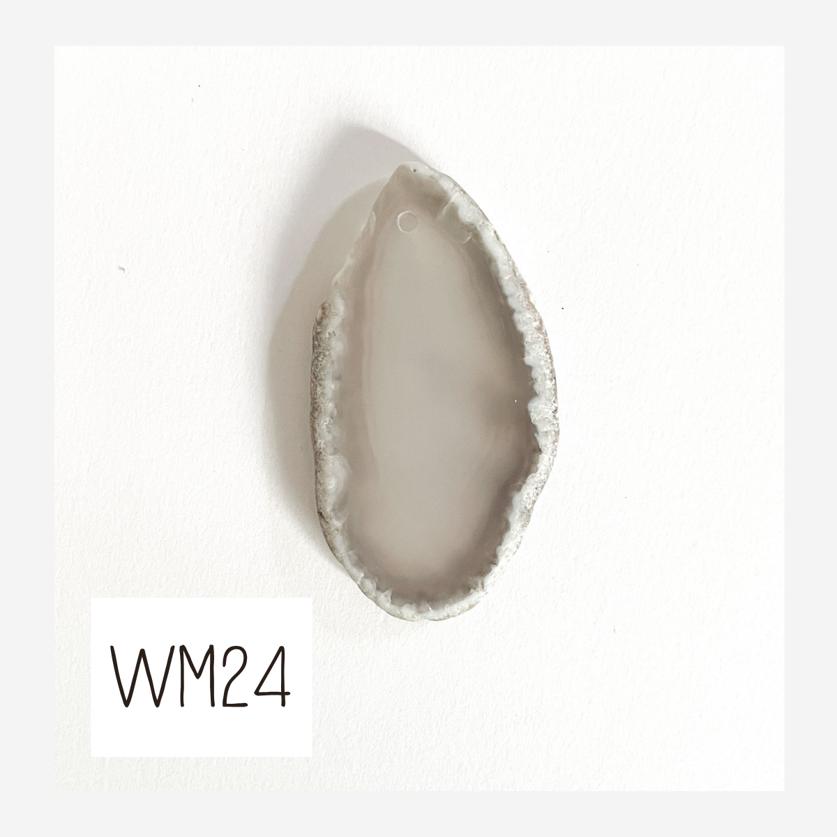 MINI Agate Ornament -White