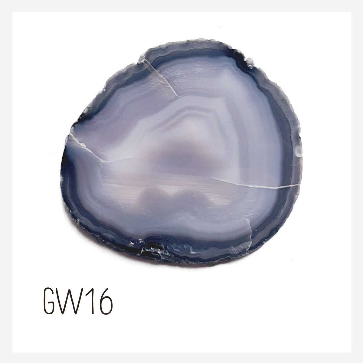 Agate Ornament - Light with Black Ink