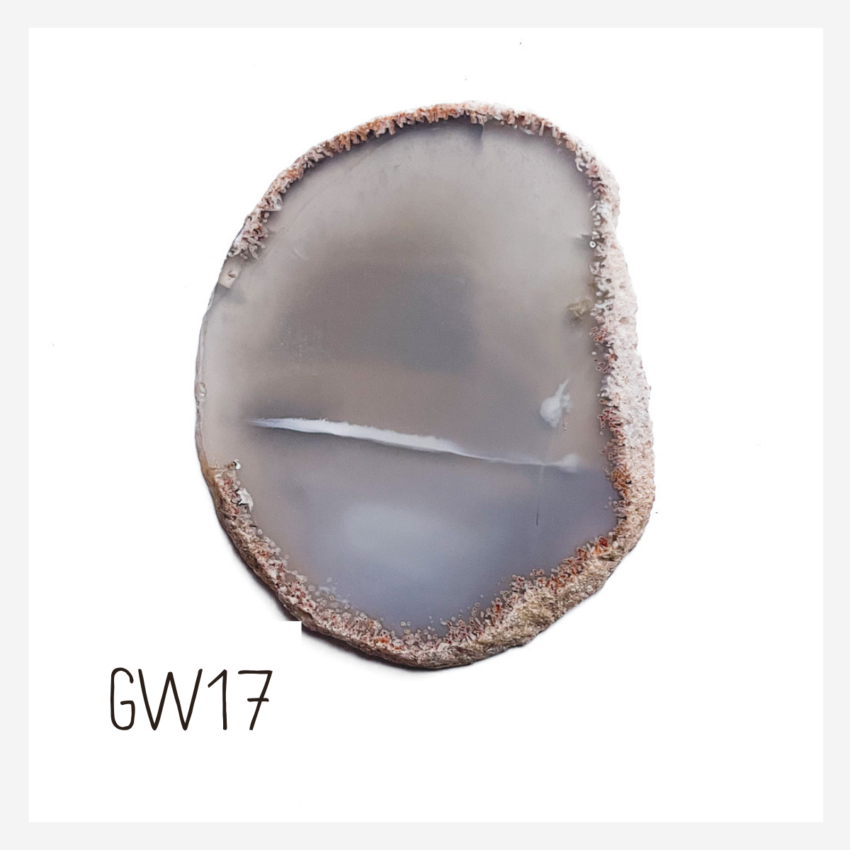 Agate Ornament - Light with Black Ink