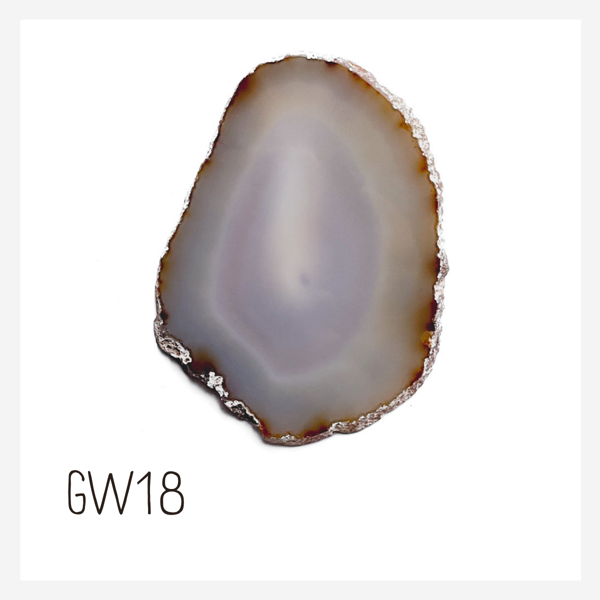 Agate Ornament - Light with Black Ink