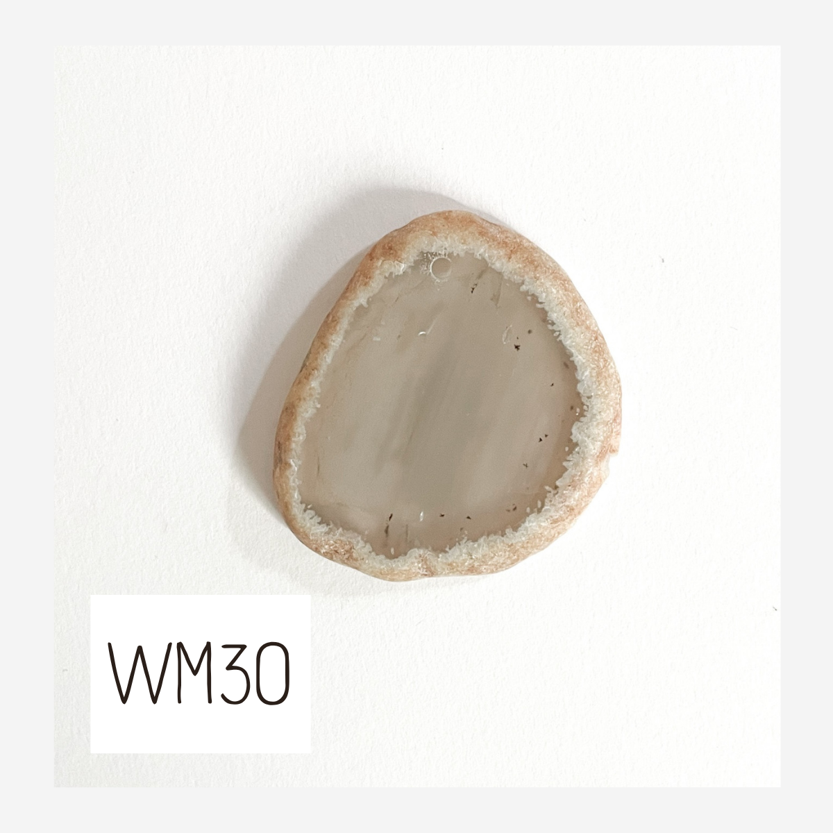 MINI Agate Ornament -White