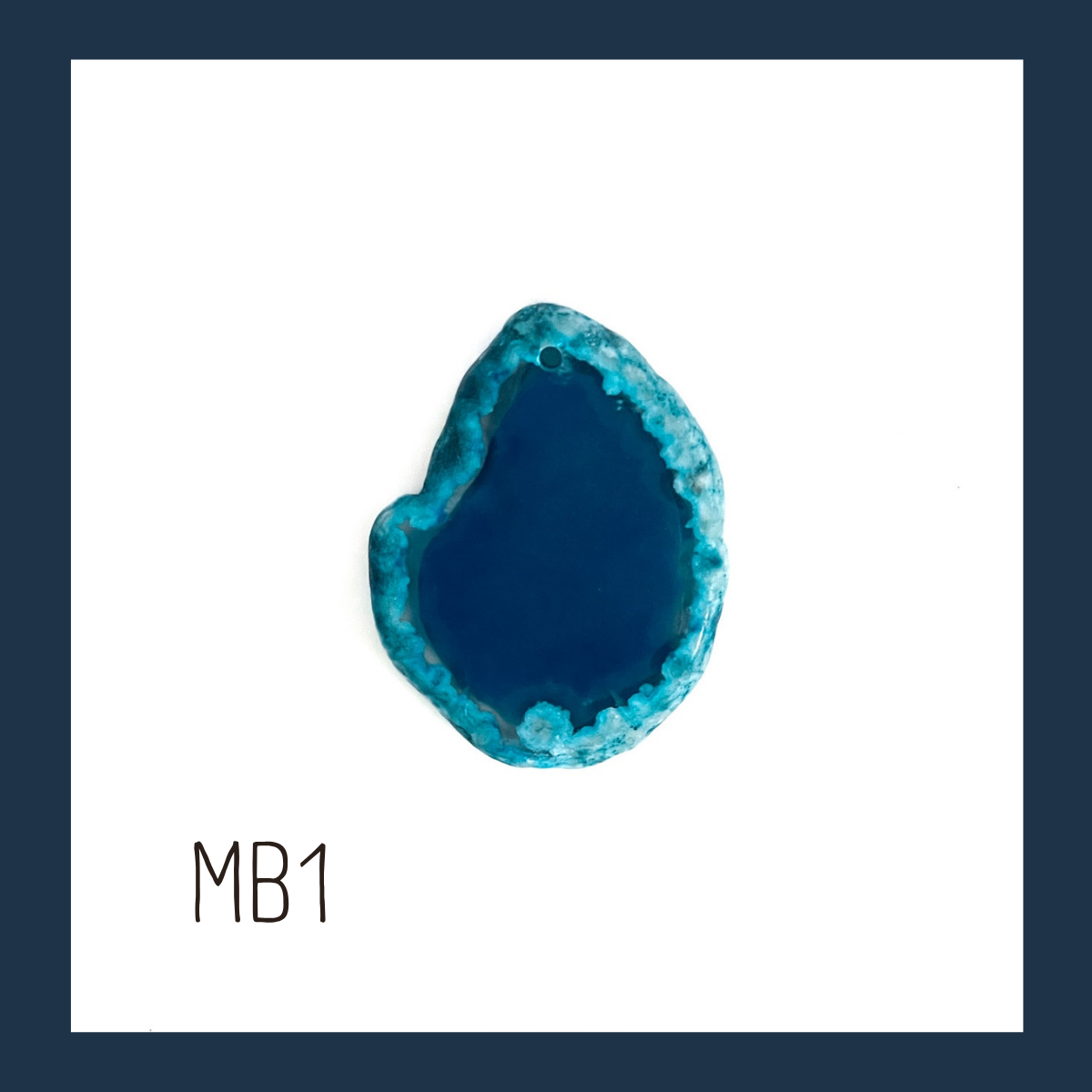MINI Agate Ornament -Blue