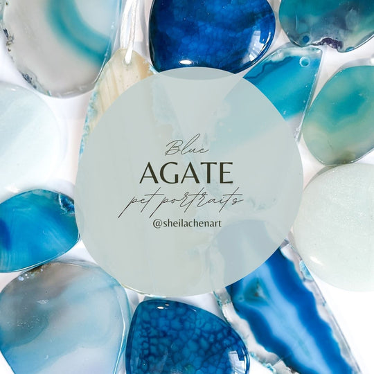Agate Ornament - Blue