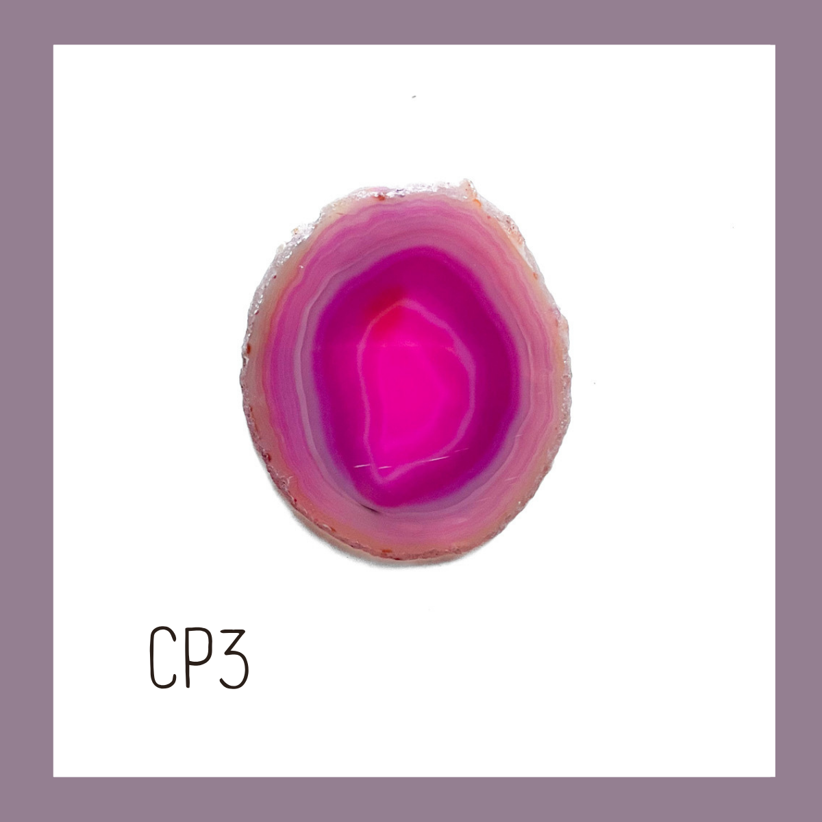 Agate Ornament - Peony with White Ink