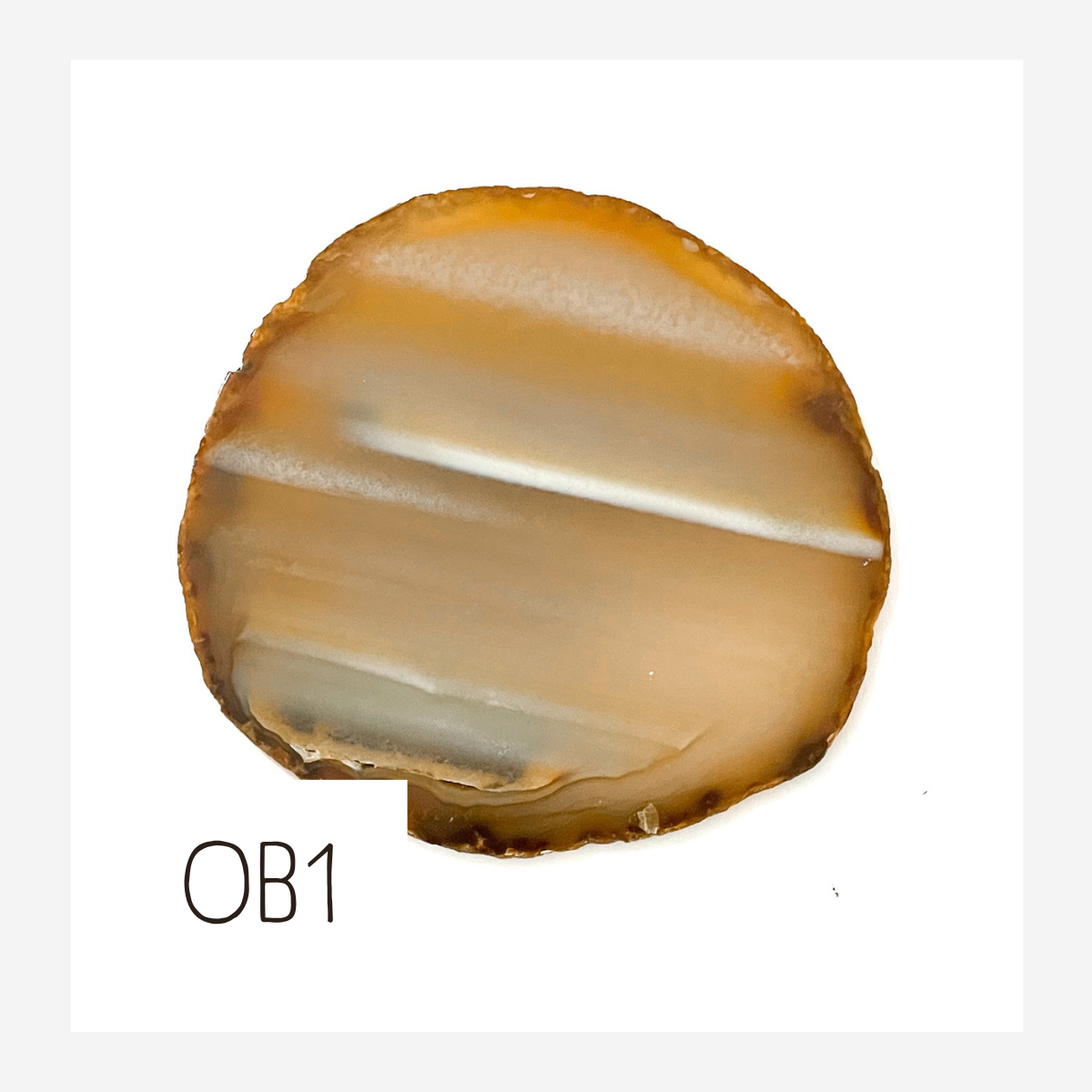 LARGE Agate Ornament - Greys