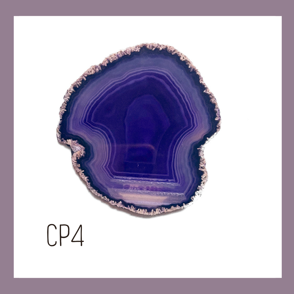 Agate Ornament - Peony with White Ink