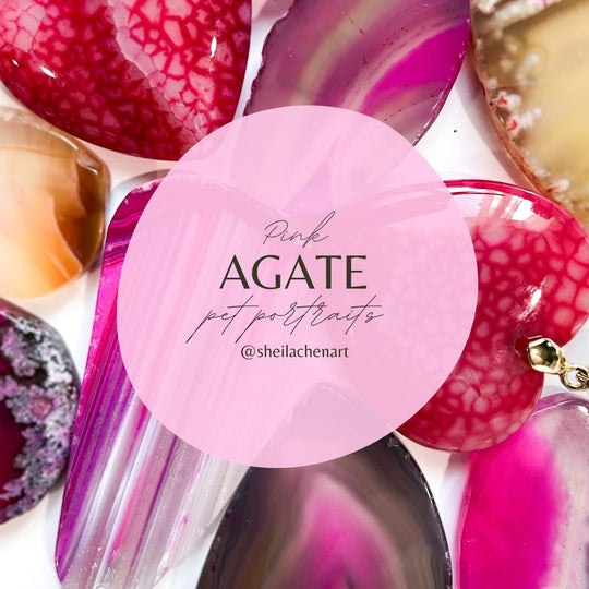 Agate Ornament - Pink