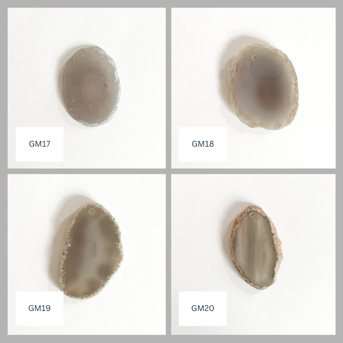 MINI Agate Ornament -Grey