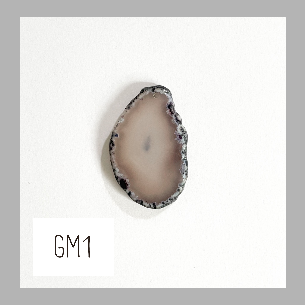 MINI Agate Ornament -Grey