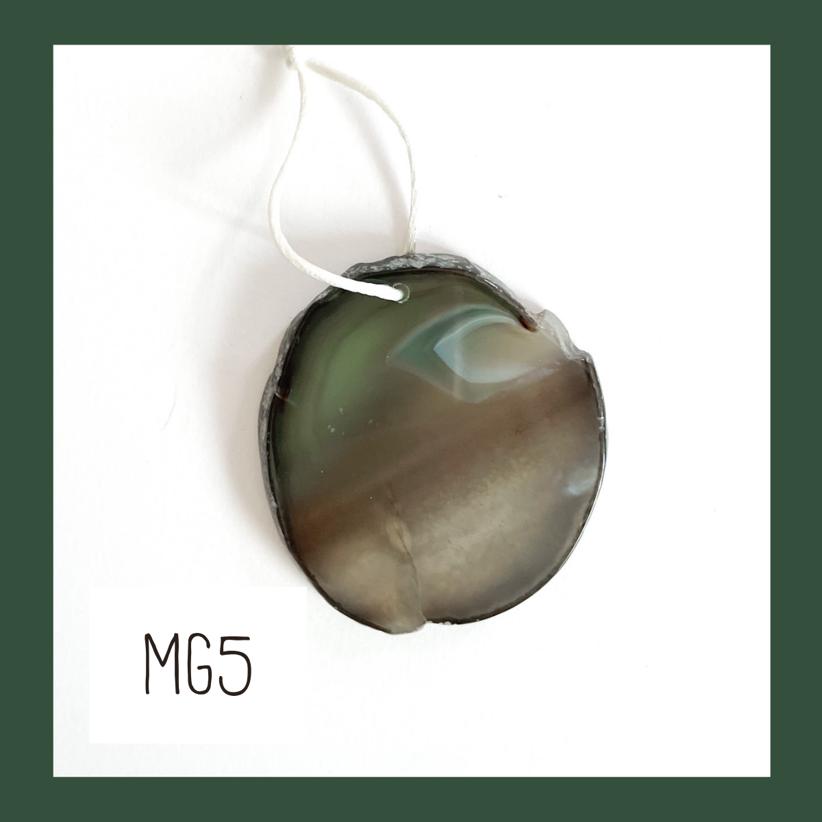 MINI Agate Ornament -Green