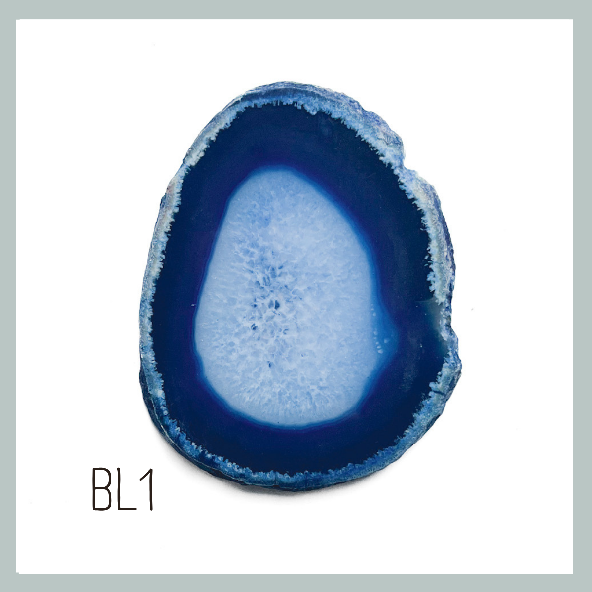 Agate Ornament - Light with Black Ink