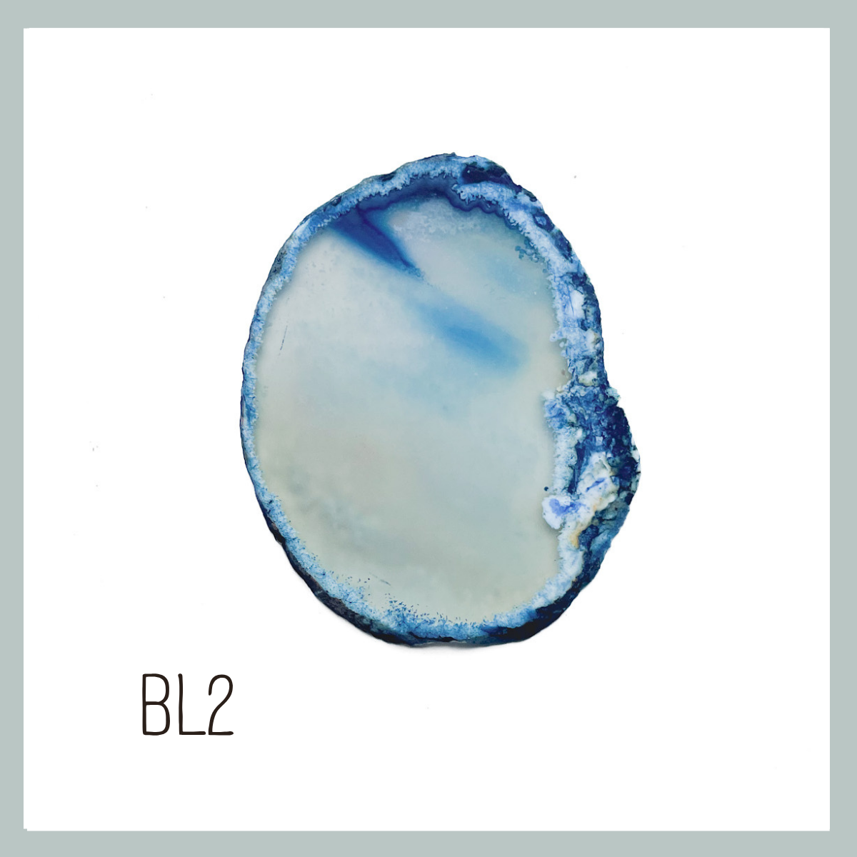 Agate Ornament - Light with Black Ink