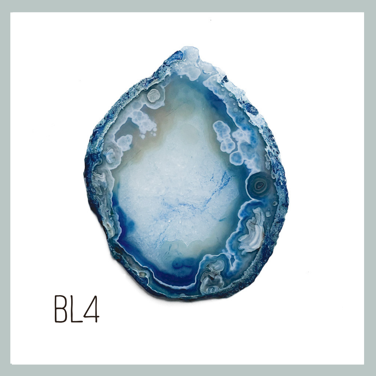 Agate Ornament - Light with Black Ink