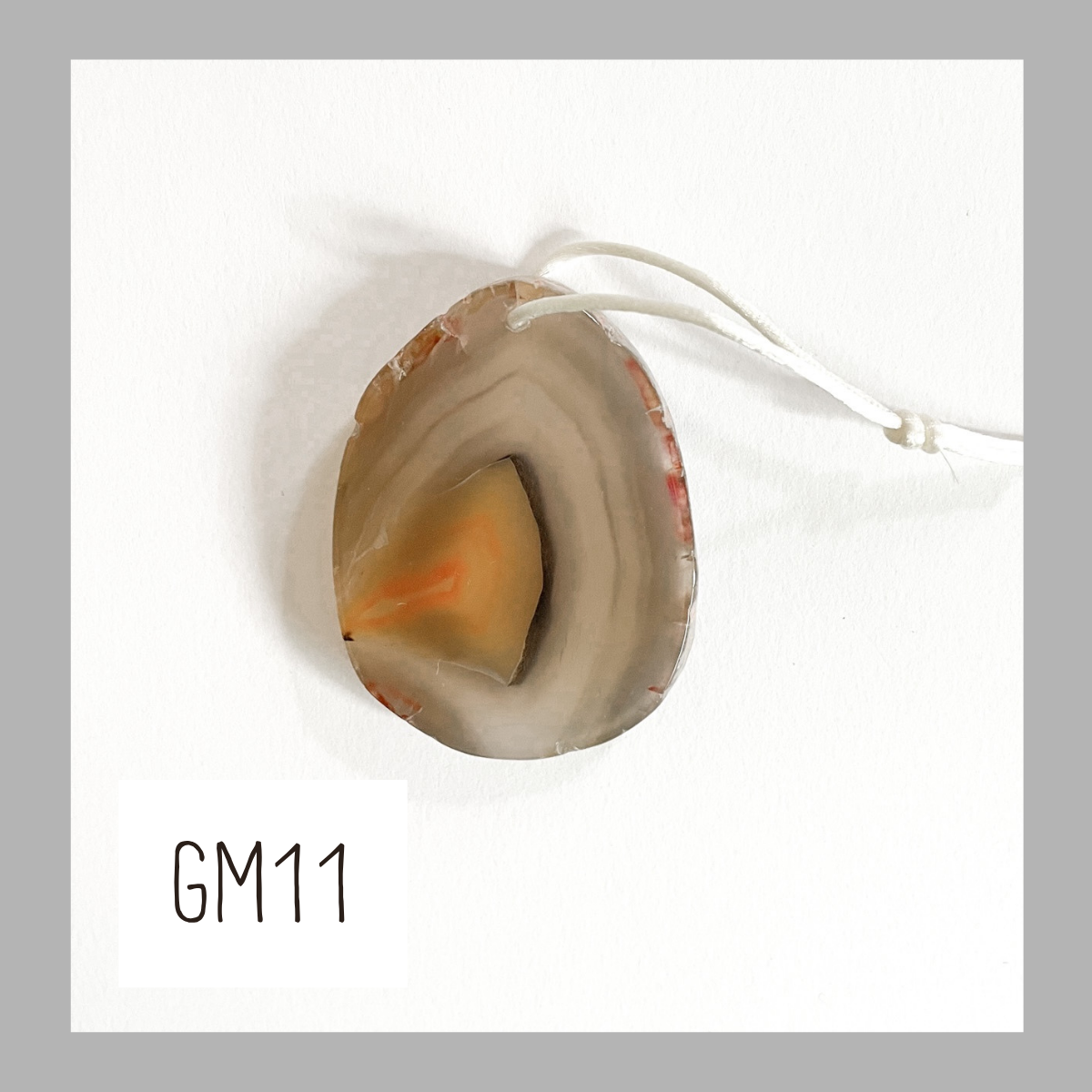 MINI Agate Ornament -Grey