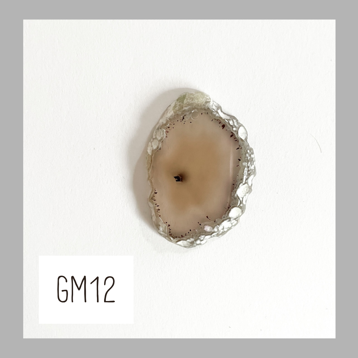 MINI Agate Ornament -Grey